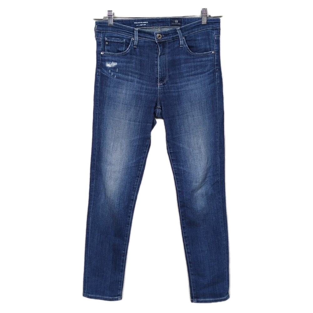 AG Adriano Goldschmied The Stevie Ankle Slim Straight Jean Dark Wash Women's 29